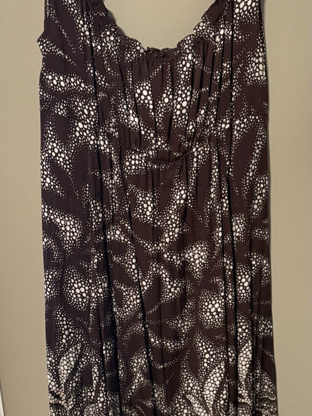 Elie Tahari Brown & White Patterned dress